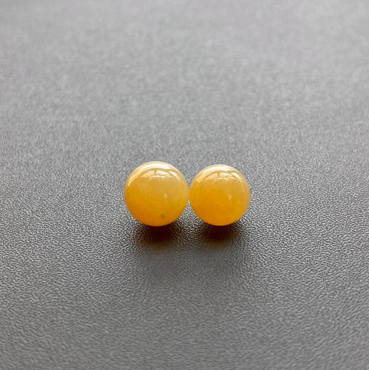 糯冰种黄翡珠子 商品图0