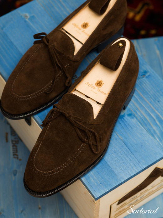 Stefano Bemer 棕色麂皮乐福 商品图3