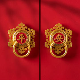 树脂门环冰箱贴中国风磁吸对联吉祥福字磁力贴家居装饰磁性吸铁石