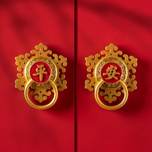 树脂门环冰箱贴中国风磁吸对联吉祥福字磁力贴家居装饰磁性吸铁石 商品图0