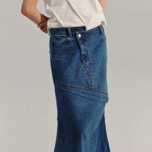 LIYIHAN 不规则斜门襟牛仔半裙 Y233Q05850 商品图2