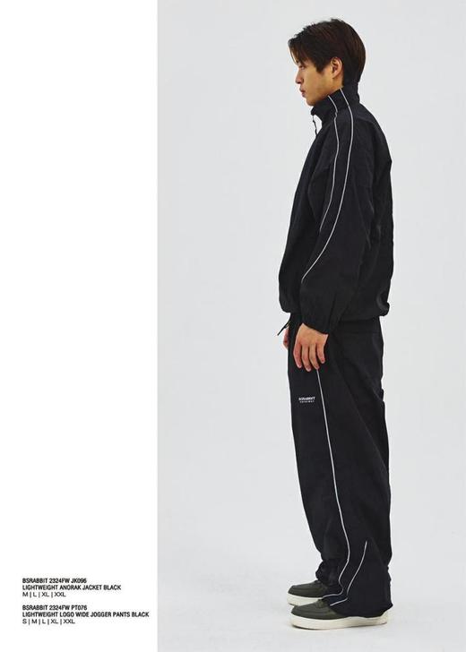 BSRABBIT 23-24 【JK096  PT076】 LIGHTWEIGHT ANORAK JACKET  LIGHTWEIGHT LOGO WIDE JOGGER PANTS 商品图0