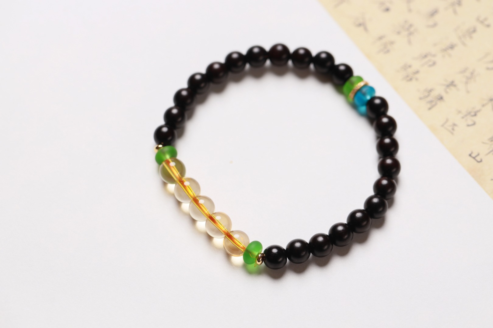 XYZT0514°晴动紫檀水晶手链手串