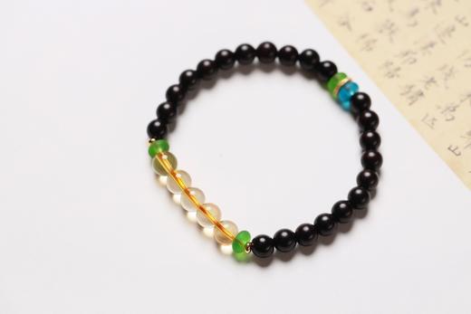 XYZT0514°晴动紫檀水晶手链手串 商品图0