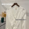MAD NONO日系元气睡裙2023年夏季新款性感蕾丝薄白色长袖睡衣裙子 商品缩略图4
