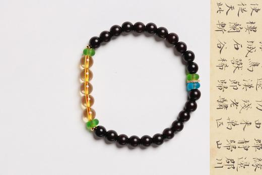 XYZT0514°晴动紫檀水晶手链手串 商品图1