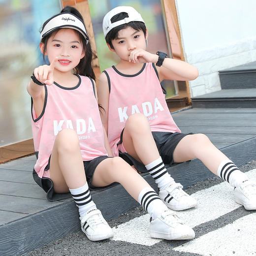 [儿童运动背心套装]   童装夏季薄款网眼篮球服,  训练服女童男童新款 商品图1