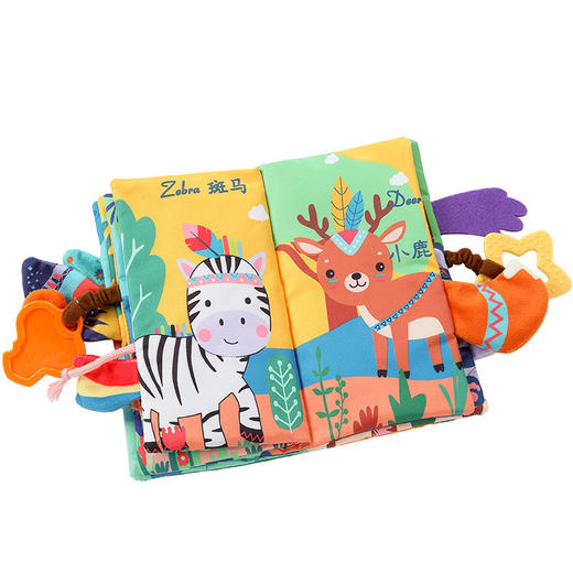 【婴儿尾巴布书 宝宝开发脑力 撕不烂布书】儿童响纸立体布书早教书玩具，撕不烂、耐用，安全无毒，适合0-3岁宝宝使用。-QQ 商品图4