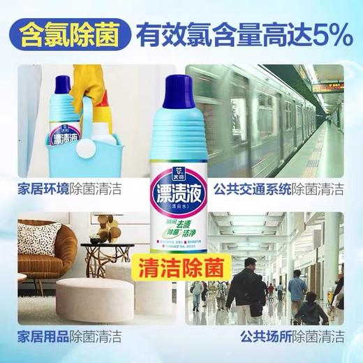 浪奇天丽漂渍液漂白剂白色衣物漂白水去黄增白家用去污渍600g一支 商品图2