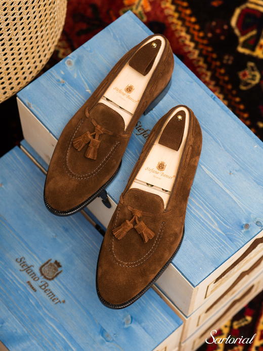 Stefano Bemer 浅棕麂皮乐福 商品图0