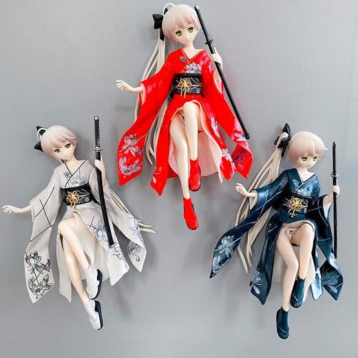 卡通动漫可爱兄妹手办冰箱贴雪乃立体简约吸铁石冰箱贴现代磁贴 商品图0