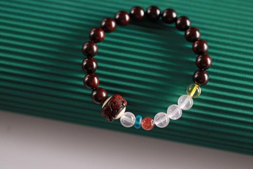 XYZT0538°落月紫檀水晶手链手串 商品图1