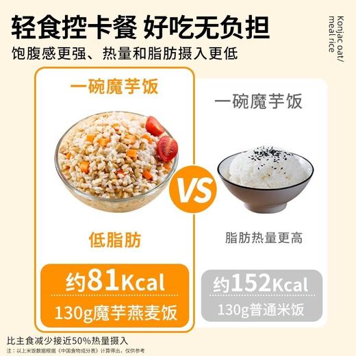 魔芋燕麦饭糙米饭轻食谷物免煮早代餐卡速食米饭杂粮饭低脂主食 商品图3