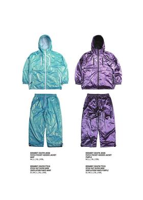 BSRABBIT 23-24 【JK038  PT018】【JK039  PT019】 PATCH POCKET HOODED JACKET  SUPER WIDE VENTILATION PANTS