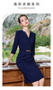 AD显瘦气质连衣裙女洋气小V领醋酸西装包臀裙高端美容院工作服 商品缩略图5