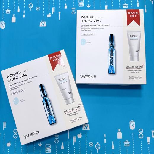 WONJIN 原辰安瓶补水面膜套（10片+80ml洁面）（670302）（670456）（670777） 商品图0