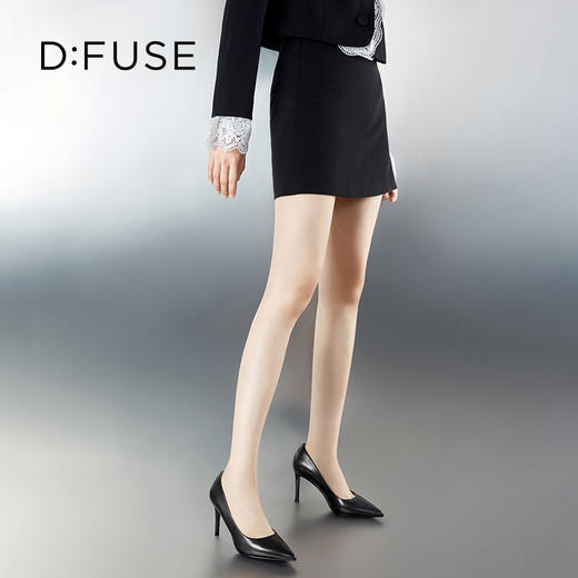 DFuse迪芙斯秋季新款牛皮尖头气质细跟高跟单鞋女DF33111050 商品图1