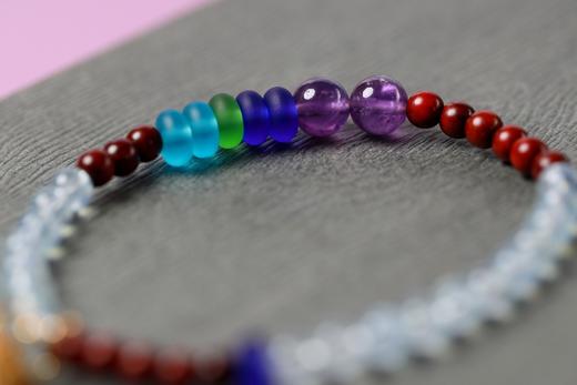 XYZT0518°紫檀水晶手链手串 商品图5