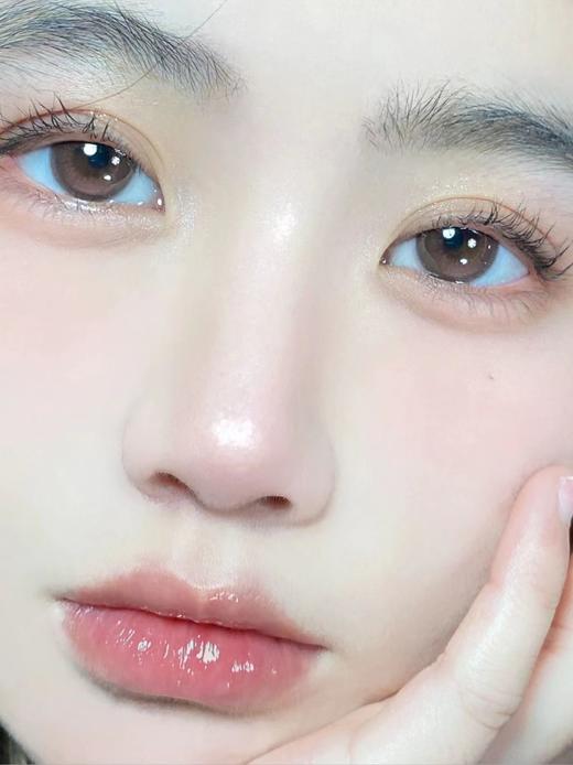 annakelly 蒸馏水杏棕 有点粉 好乖啊 半年抛 14.2mm 含硅水凝胶 商品图1