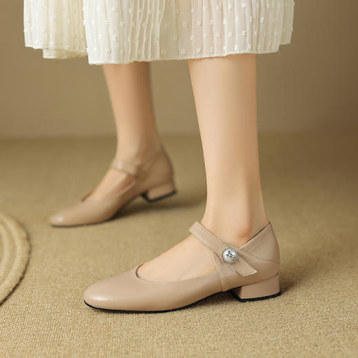 时尚气质，粗跟复古单鞋LD-6384 商品图9