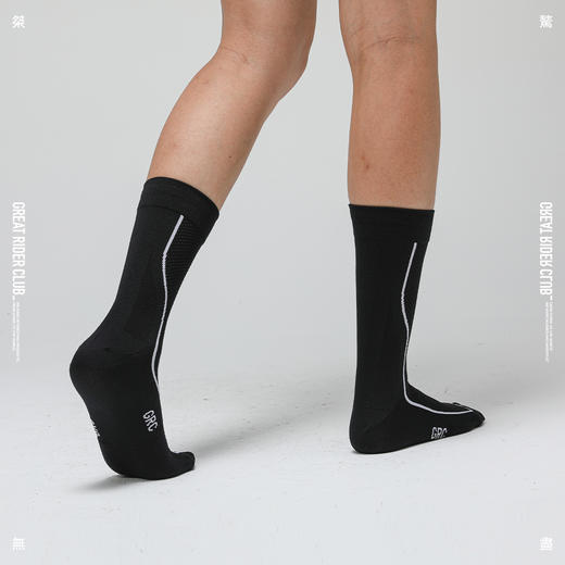 GRC桀骜无尽新款运动袜RESEARCH咖啡纱速干抗菌公路自行车骑行袜 商品图3
