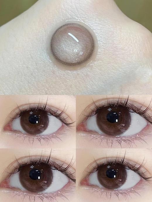 annakelly 蒸馏水杏棕 有点粉 好乖啊 半年抛 14.2mm 含硅水凝胶 商品图0
