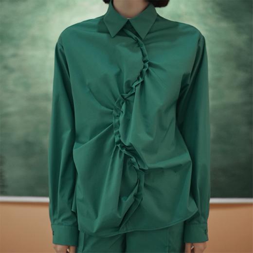 LIYIHAN 扭曲褶皱衬衫 Y233C02040 商品图1