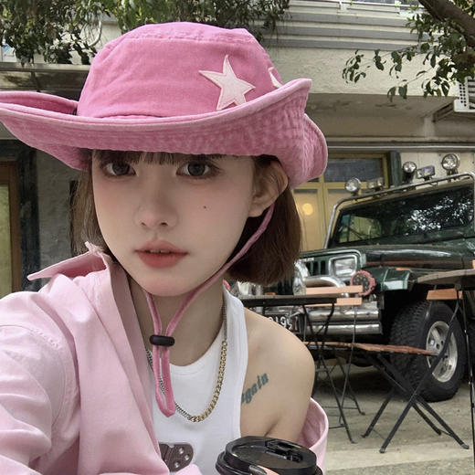 【爆款星星西部牛仔帽】夏季防晒户外渔夫帽子露营登山遮阳防紫外线 面料柔软随意折叠不变型 大头围显脸小 商品图1