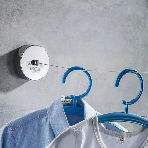 多功能可伸缩卫生间晾衣绳免打孔飘窗晾衣架阳台家用隐形晾衣绳 商品图2