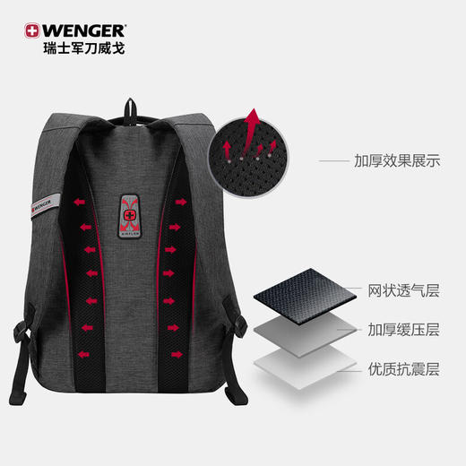 威戈Wenger商务双肩包14英寸笔记本电脑大容量防泼水 商品图4