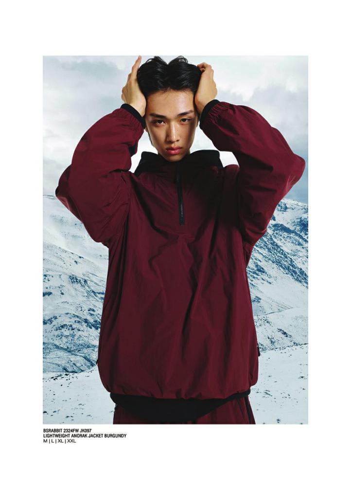 BSRABBIT 23-24 【JK097】 LIGHTWEIGHT ANORAK JACKET  BURGUNDY  L