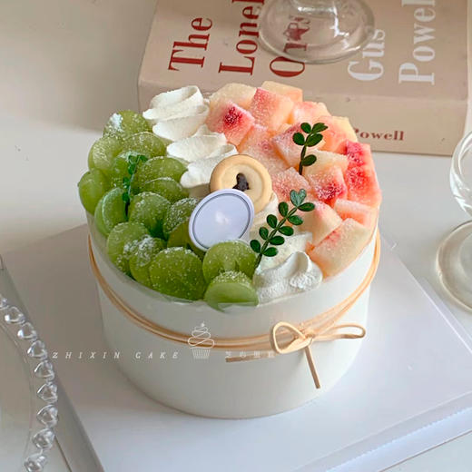 【青桃之恋】清凉夏日，拥护我的小“桃”气 动物奶油蛋糕 商品图0