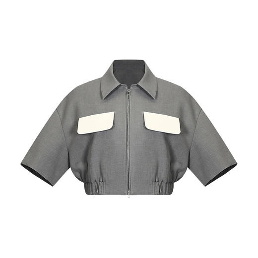 截短翻领外套 商品图1