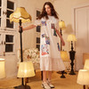 两三事文旅史诗 夏季森女风蕾丝拼接印花布拼接连衣裙 商品缩略图4