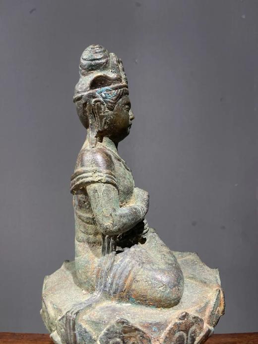 青铜莲花座观音菩萨像，顺丰包邮 商品图10