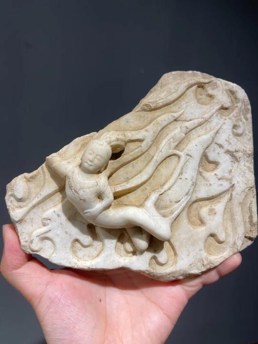 汉白玉浮雕飞天佛像残片，顺丰包邮 商品图13