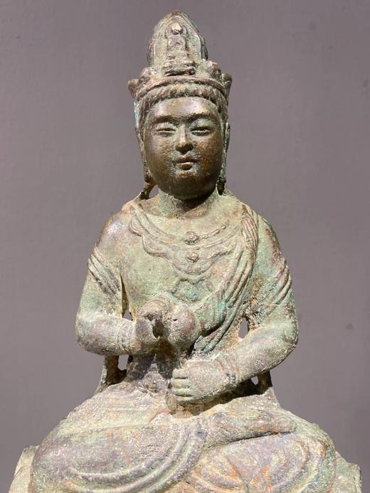 青铜莲花座观音菩萨像，顺丰包邮 商品图2