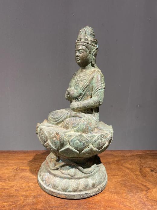 青铜莲花座观音菩萨像，顺丰包邮 商品图9