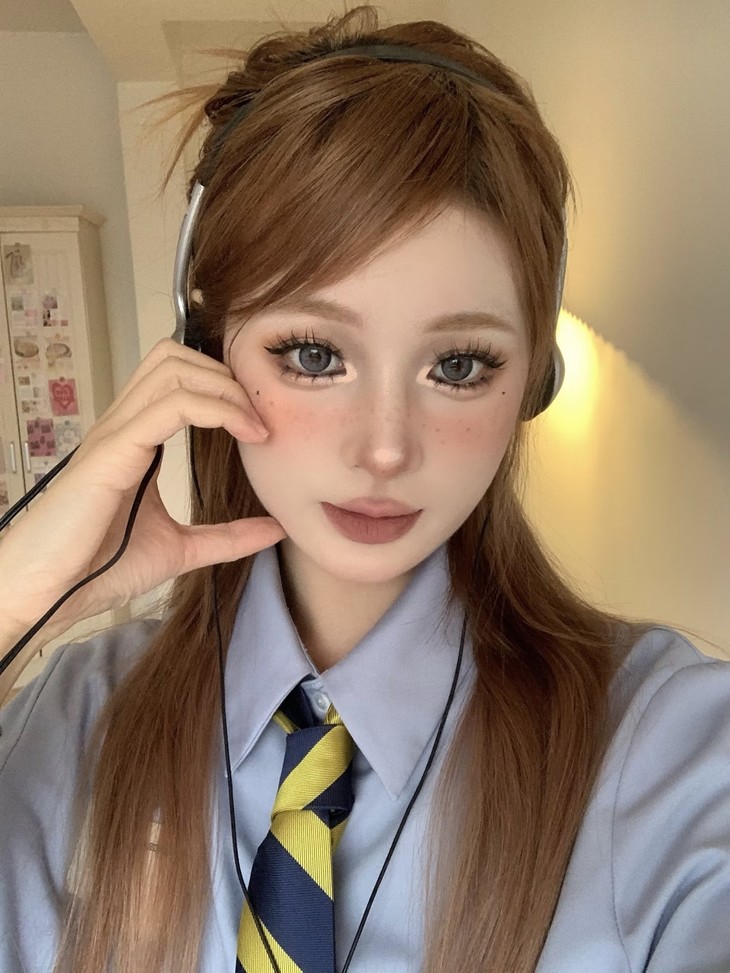 RUNACO美瞳 年抛隐形眼镜 美式奶油 14.2mm 1副/2片 左右度数可不同-VVCON美瞳商城21