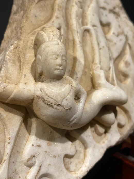 汉白玉浮雕飞天佛像残片，顺丰包邮 商品图11