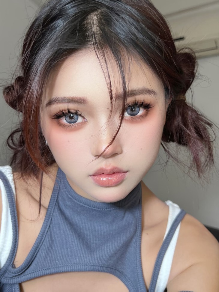 RUNACO美瞳 年抛隐形眼镜 美式奶油 14.2mm 1副/2片 左右度数可不同-VVCON美瞳商城14