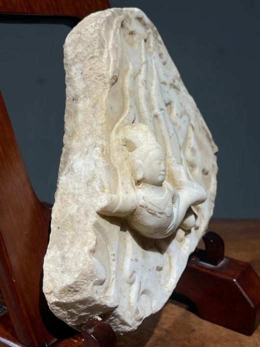 汉白玉浮雕飞天佛像残片，顺丰包邮 商品图4