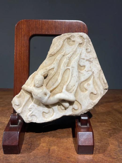 汉白玉浮雕飞天佛像残片，顺丰包邮 商品图7