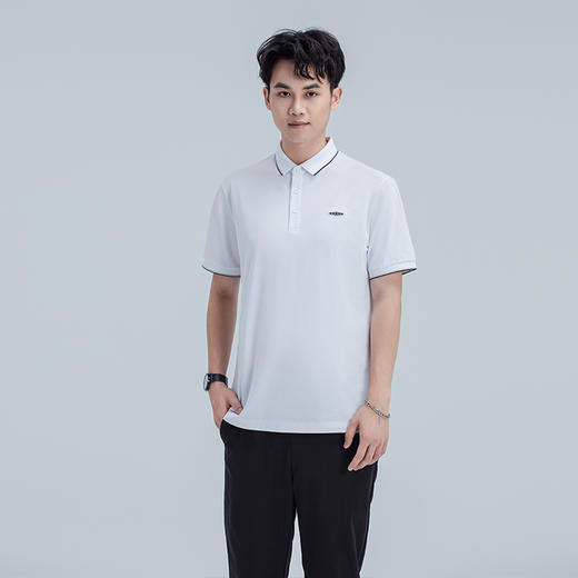【秒杀专属】HX 夏季翻领短袖T恤桑蚕丝Y102320303101/02POLO杉 商品图5