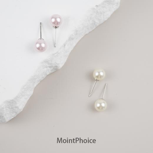 【经典不过时】MointPhoice 一周珍珠耳钉 黄金尺寸8mm 樱花粉 南洋金 多麻灰 商品图2