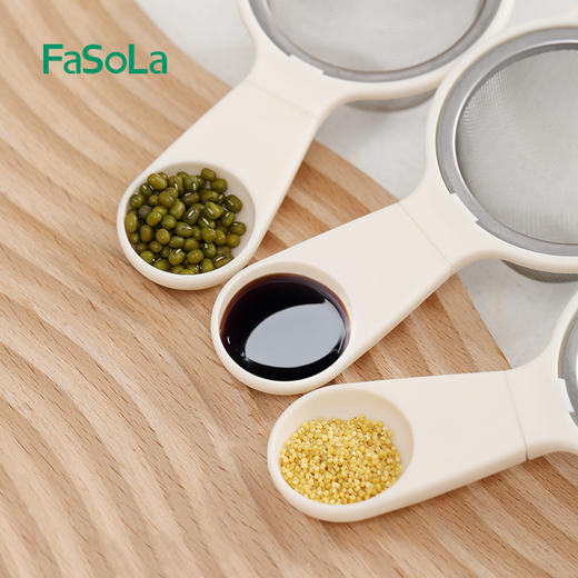 FaSoLa 厨房豆浆过滤网筛宝宝辅食家用超细漏网果汁隔渣漏勺面粉筛 商品图2
