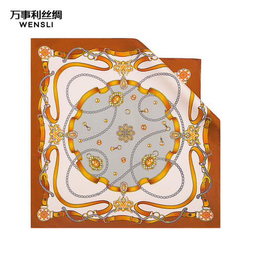 万事利“光辉时分”88厘米双面印花真丝大方巾 商品图2