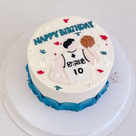 男生篮球手绘蛋糕-低糖处理无添加