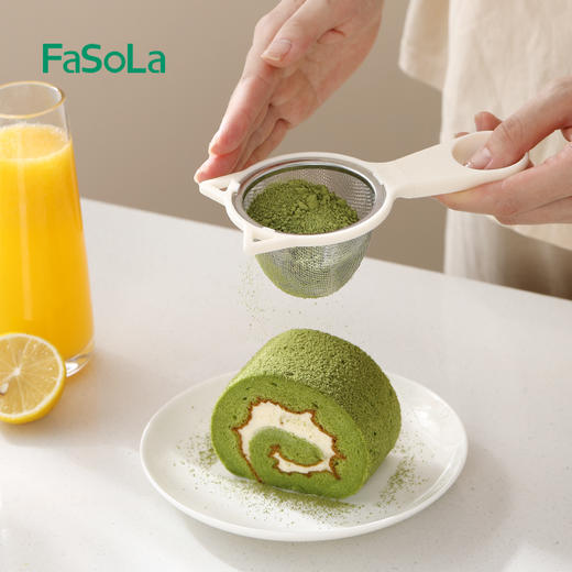 FaSoLa 厨房豆浆过滤网筛宝宝辅食家用超细漏网果汁隔渣漏勺面粉筛 商品图7
