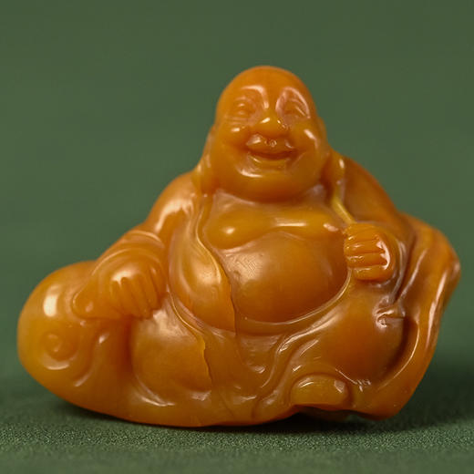 清 田黄石雕弥勒佛摆件 商品图0